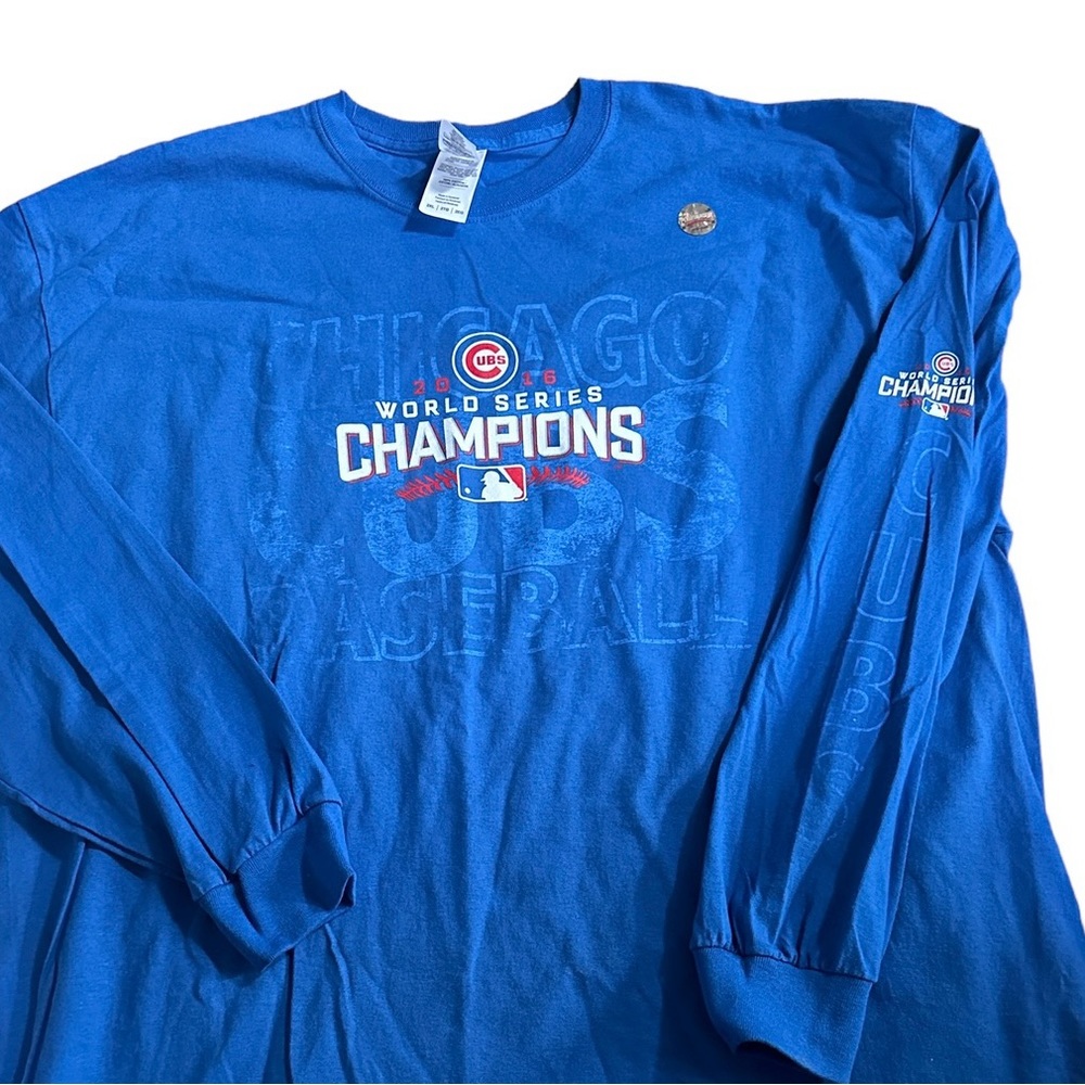 New Men’s MLB Chicago Cubs Worls Series Long Sleeve Shirt size‎ 2XL XXL